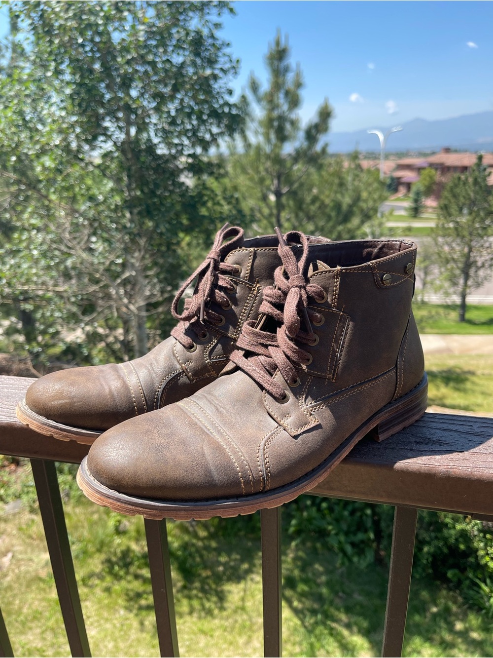 Men’s Polar Fox Boots Ronny Chukka Ankle Lace Up Brown Vegan Leather
